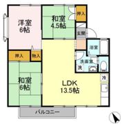 セジュール下桶 B棟の間取り画像