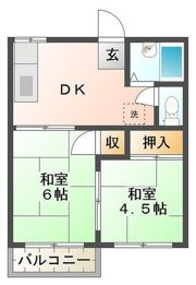 コーポ山形86の間取り画像