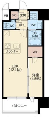 スプランディッド新大阪VIIの間取り画像