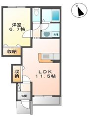 ラヴニールの間取り画像