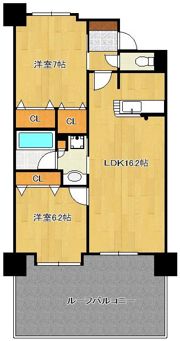 グランドパレスプラウド到津303号室の間取り画像