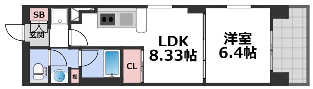 コンソラーレ上町台Ⅱの間取り画像