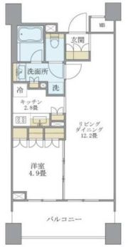 アパートメンツ三田の間取り画像