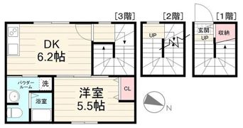 キャスティア目黒柿の木坂の間取り画像