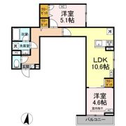 セレスティア中台Ⅱの間取り画像
