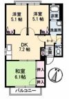 ハイツ西光寺 A棟の間取り画像