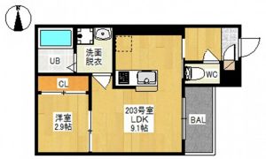 REGALEST 下伊福上町の間取り画像