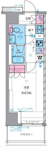 ジェノヴィア四谷三丁目グリーンヴェールの間取り画像
