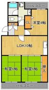 島名第五コーポの間取り画像