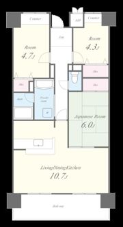 グレイスコート上本町の間取り画像