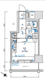 LEXE横濱関内の間取り画像