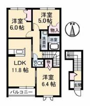 レジデンス原尾島 D棟の間取り画像