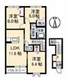 レジデンス原尾島 D棟の間取り画像