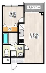 レクシア上新庄の間取り画像