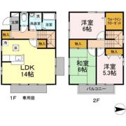 谷本戸建借家の間取り画像