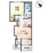 （仮称）千葉市中央区大森町新築アパートの間取り画像