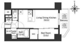 コンフォリア・リヴ新梅田の間取り画像