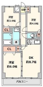 グレイス清水ヶ丘公園Ⅱの間取り画像