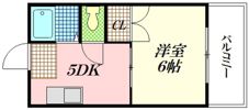 サンライズ鶴江A棟の間取り画像