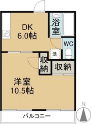 上東コーポ 東の間取り画像