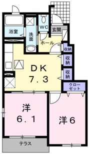 カーサフィオーレⅡの間取り画像