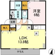 ソレイユ岩戸の間取り画像