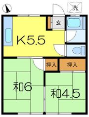 ハイツ鈴木の間取り画像
