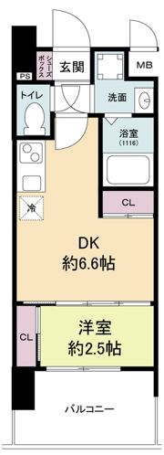 セレニテ阿波座ミラクの間取り画像