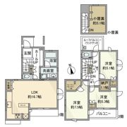 等々力戸建の間取り画像