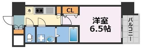 レジュールアッシュ心斎橋VITAの間取り画像