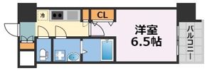 レジュールアッシュ心斎橋VITAの間取り画像