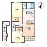 クレア貝塚の間取り画像