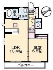 コモド新広 Bの間取り画像