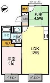 髙井ハイツ C棟の間取り画像