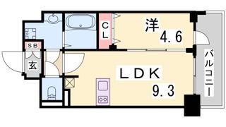 プレサンスTHE神戸の間取り画像