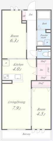 ELYM JOY IRIFUNE(エリムジョイイリフネ)の間取り画像