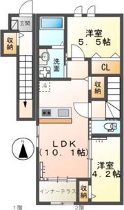 イニシオ Bの間取り画像