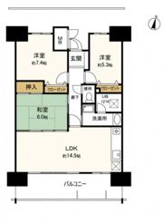 アスレ東原Ⅰ番館の間取り画像