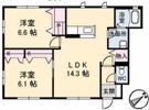 ジュネス牛田新町の間取り画像