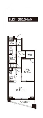 プライムアーバン日本橋大伝馬町の間取り画像