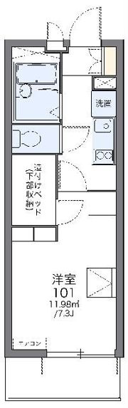 レオパレスブルースカイの間取り画像