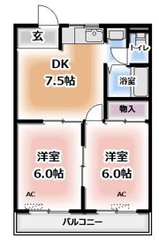 オスカー桜木A棟の間取り画像