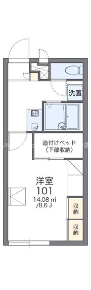 レオパレスフリューゲルⅡの間取り画像