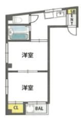 中間東雲ハイツの間取り画像