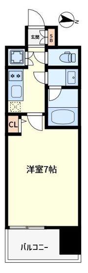 エグゼ難波南Ⅴの間取り画像