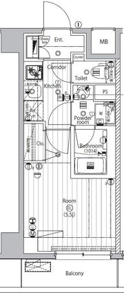 プレミアムキューブ品川戸越の間取り画像