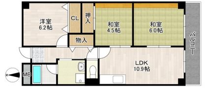 レクシア大道南の間取り画像