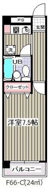 グランシャルム葛西(F-066)の間取り画像