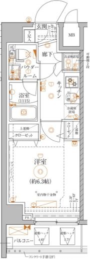 レアライズ武蔵小杉の間取り画像