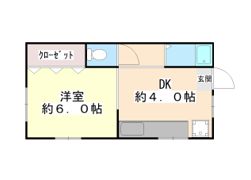 ハイツ八坂の間取り画像
